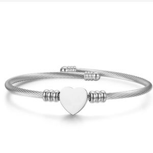 Heart Shape Stainless Steel Bracelet